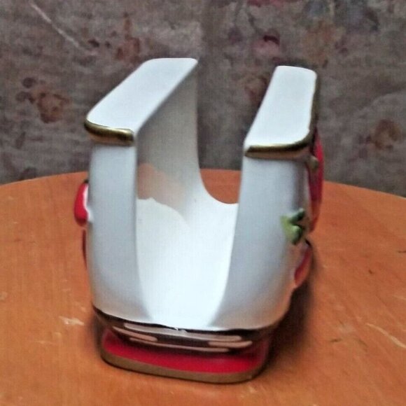 Vintage ceramic Napkin Holder red pepper red chillies embossed Unique Rare EUC - Picture 4 of 7